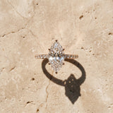 Rose gold Marquise Diamond Pavé Band with Six-Prong Setting_45