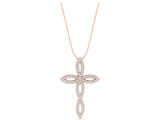 Rose gold Marquise Diamond Pavé Cross Pendant_43