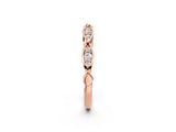 Rose gold Marquise Diamond Pavé Eternity Band with Bezel Setting_6