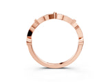 Rose gold Marquise Diamond Pavé Eternity Band with Bezel Setting_7