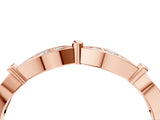 Rose gold Marquise Diamond Pavé Eternity Band with Bezel Setting_8