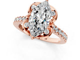 Rose gold Marquise Diamond Pave Band with Floral Prong Setting_28
