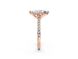 Rose gold Marquise Diamond Pave Band with Floral Prong Setting_29