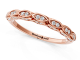 Rose gold Marquise Diamond Pave Eternity Band with Bezel Setting_24