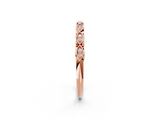 Rose gold Marquise Diamond Pave Eternity Band with Bezel Setting_25