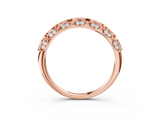 Rose gold Marquise Diamond Pave Eternity Band with Bezel Setting_26