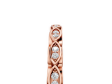 Rose gold Marquise Diamond Pave Eternity Band with Bezel Setting_28