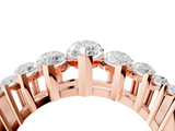 Rose gold Marquise Diamond Prong Set Curved Band_26