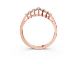 Rose gold Marquise Diamond Prong-Set Half-Eternity Band_5