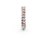 Rose gold Marquise Diamond Shared Prong Full Eternity Band_2