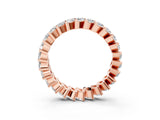 Rose gold Marquise Diamond Shared Prong Full Eternity Band_3