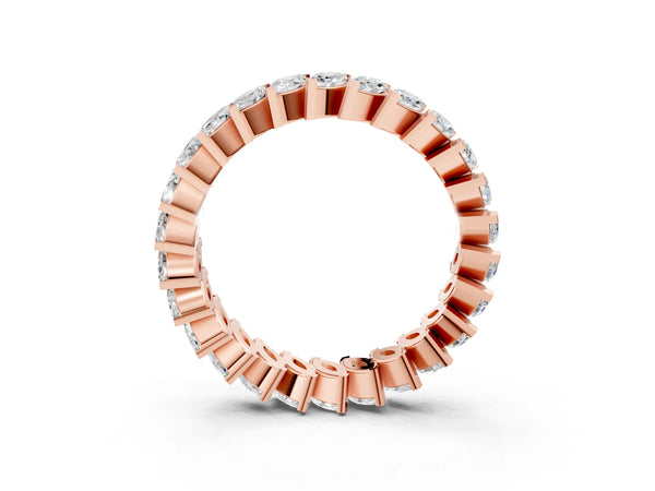 Rose gold Marquise Diamond Shared Prong Full Eternity Band