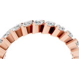 Rose gold Marquise Diamond Shared Prong Full Eternity Band_4