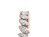 Rose gold Marquise Diamond Shared Prong Full Eternity Band_5