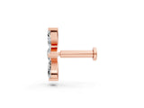 Rose gold Marquise Diamond Trio Flatback Earring_1
