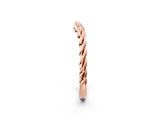 Rose gold Marquise Diamond Twist Eternity Band with Bezel Setting_4