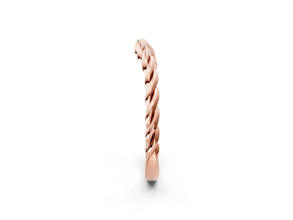 Rose gold Marquise Diamond Twist Eternity Band with Bezel Setting