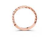 Rose gold Marquise Diamond Twist Eternity Band with Bezel Setting_5