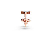 Rose gold Marquise Diamond Two Stone Stud Earrings_54