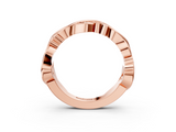 Rose gold Marquise Diamond Vine Eternity Band with Bezel Setting_9