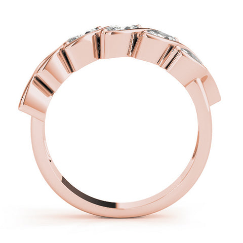 Rose gold Marquise Diamond Wave Band with Channel Setting 1