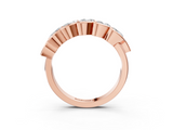 Rose gold Marquise Diamond Wave Band with Channel Setting_25