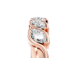 Rose gold Marquise Diamond Wave Band with Channel Setting_27