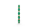 Rose gold Marquise Emerald Eternity Band with U-Prong Setting_14