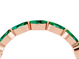 Rose gold Marquise Emerald Half Eternity Band with Prong Setting_31