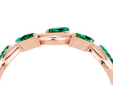 Rose gold Marquise Emerald Twisted Band with Prong Setting_10