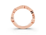 Rose gold Marquise Emerald Vine Eternity Band with Bezel Setting_9