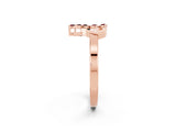 Rose gold Marquise Garnet Cluster Bypass Ring with Prong Setting_8