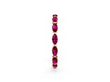 Rose gold Marquise Garnet Eternity Band with U-Prong Setting_14