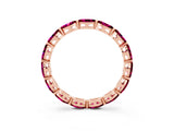 Rose gold Marquise Garnet Eternity Band with U-Prong Setting_15
