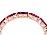 Rose gold Marquise Garnet Eternity Band with U-Prong Setting_16