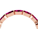 Rose gold Marquise Garnet Prong Set Half-Eternity Band_10