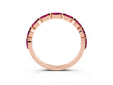 Rose gold Marquise Garnet Prong Set Half-Eternity Band_9
