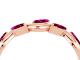 Rose gold Marquise Garnet Twisted Band with Prong Setting_10