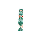 Rose gold Marquise Green Sapphire Eternity Band with U-Prong Setting_17