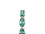 Rose gold Marquise Green Sapphire Prong Set Half-Eternity Band_11