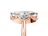 Rose gold Marquise Halo Diamond Ring with Round Cluster Setting, Solitaire Band, and Four-Prong Setting_51
