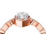 Rose gold Marquise Milgrain Marquise Diamond Twist Band Ring_42