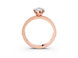 Rose gold Marquise Milgrain Pave Diamond Engagement Ring with Four-Prong Setting_179