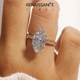 Rose gold Marquise Milgrain Pave Diamond Engagement Ring with Four-Prong Setting_201