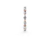 Rose gold Marquise Moissanite Eternity Band with U-Prong Setting_14