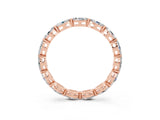 Rose gold Marquise Moissanite Eternity Band with U-Prong Setting_15