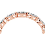 Rose gold Marquise Moissanite Eternity Band with U-Prong Setting_16