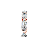 Rose gold Marquise Moissanite Eternity Band with U-Prong Setting_17