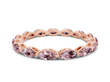 Rose gold Marquise Morganite Eternity Band with U-Prong Setting_12
