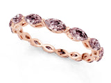 Rose gold Marquise Morganite Eternity Band with U-Prong Setting_13